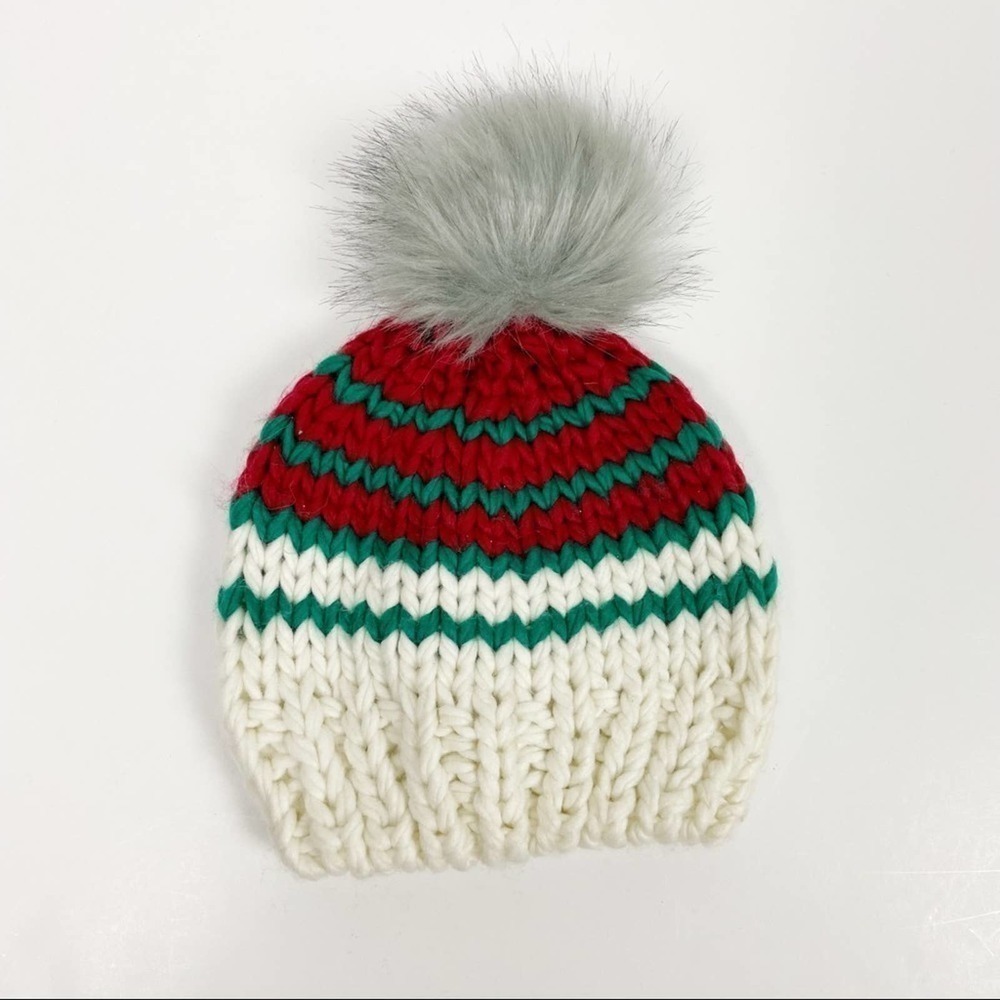 BP Knit Beanie with Faux Fur Pom Pom